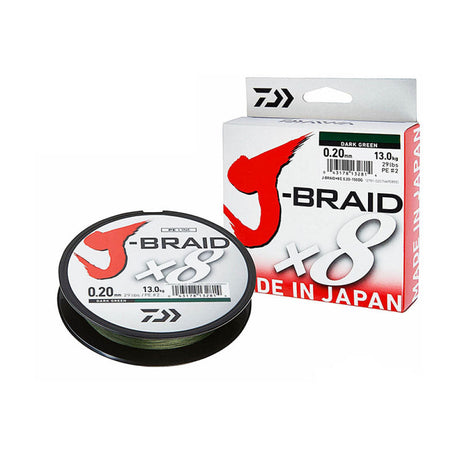 Daiwa - J-Braid X8 Dark Green 0.10Mm 150M 6.0Kg 13Lbs