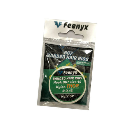 Feenyx - B67 Banded Hair Rigs Size 14 Nylon Thor (Qty 7) Ø 0 16 Kg. 2 52