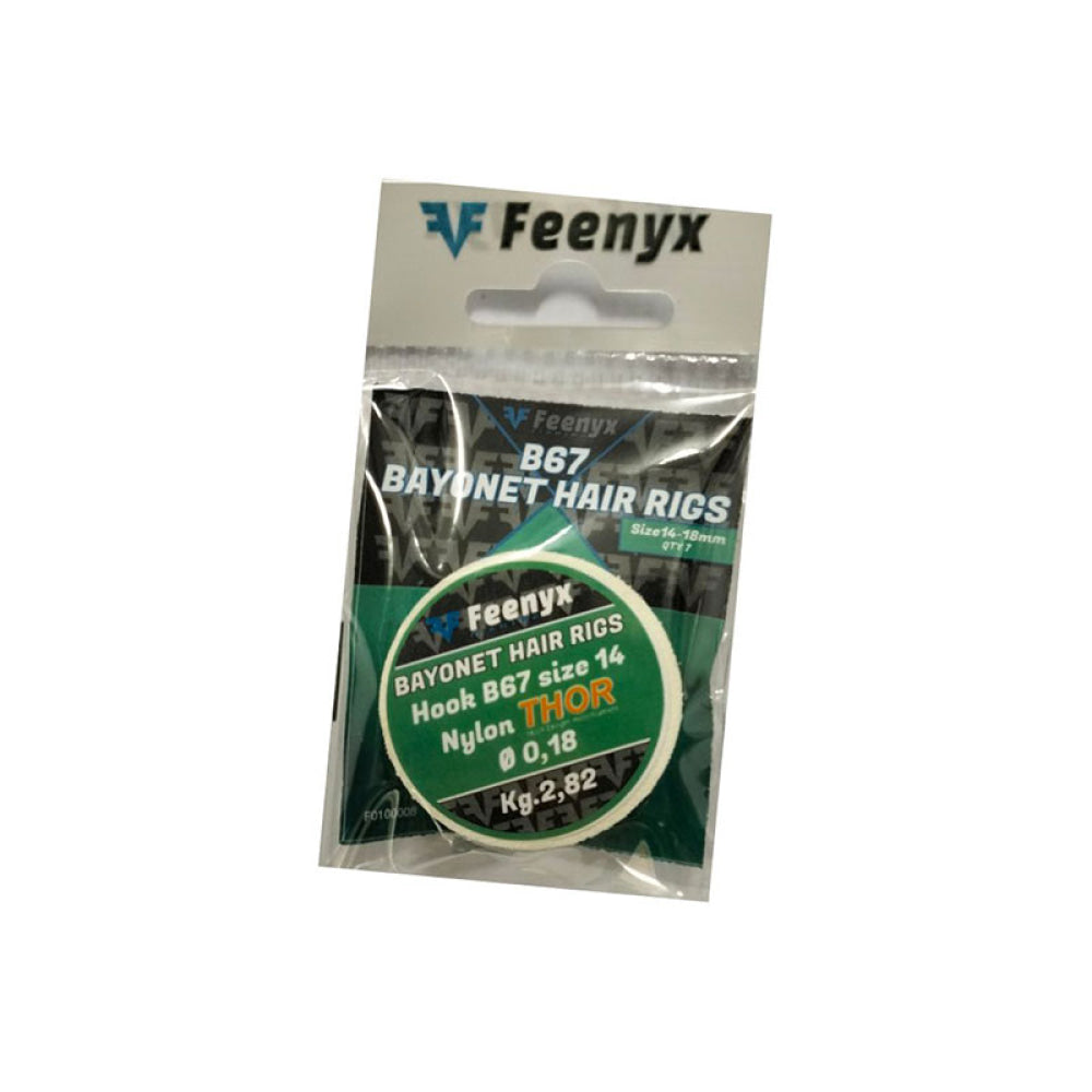 Feenyx - B67 Bayonet Hair Rigs Nylon Thor (Qty 7)