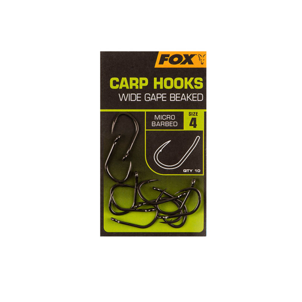 Fox - Carp Hooks Wide Gape Beaked Size 2