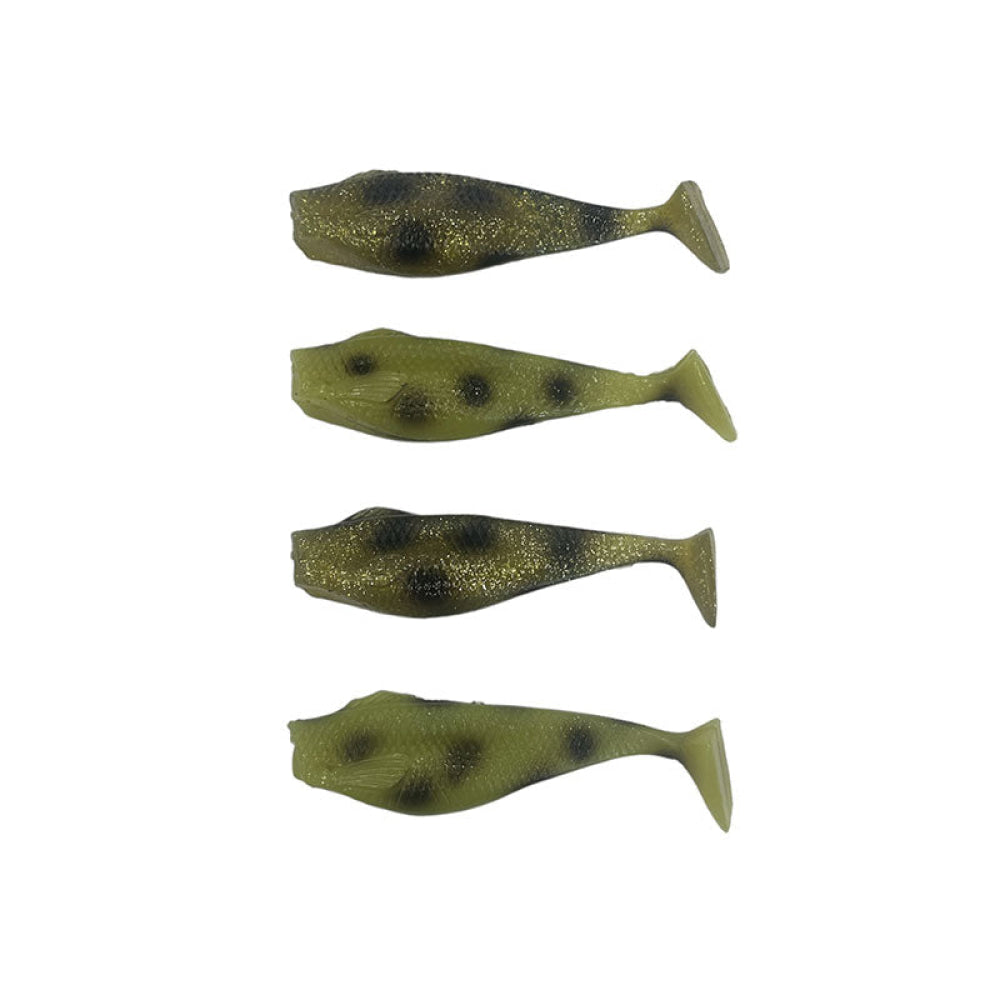 Fox - Chubby Shad Spare Bodies 4’ / 100Mm Black/Chartreuse (4Pz)