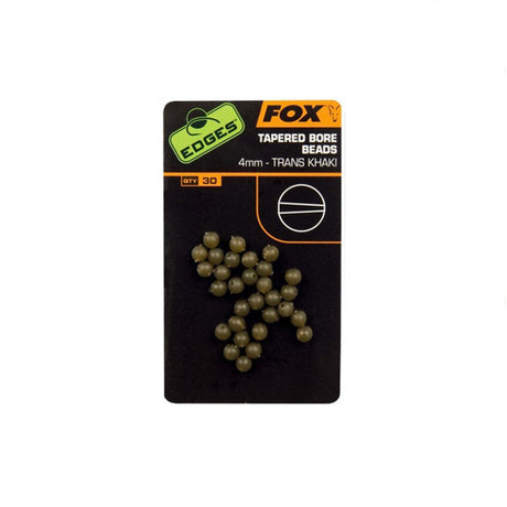 Fox - Edges 4Mm Tapered Bore Beads X 3 (30Pz)