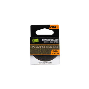 Fox - Edges™ Braided Leader Shock & Snag Naturals 40Lb 18.1Kg/20M