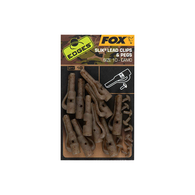 Fox - Edges™ Slik Lead Clips & Pegs Size 10 Camo (10Pz)