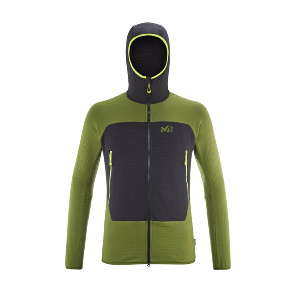 Giacca - Millet Fusion Grid Hoodie M 9453 Fern/Noir Micropile