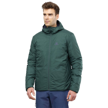 Giacca - Salomon Uomo Drifter Loft Hoodie M Green Gables Insulated Jacket