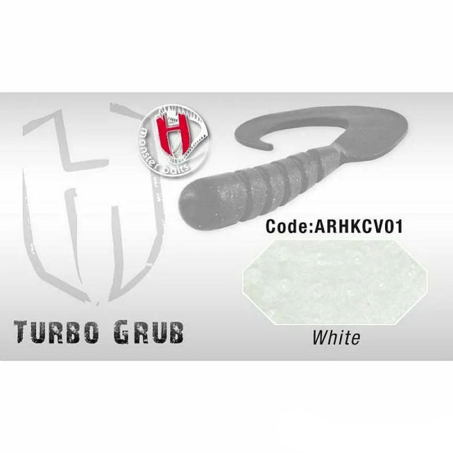 Herakles - Monster Baits Turbo Grub 14Cm/4Pz White