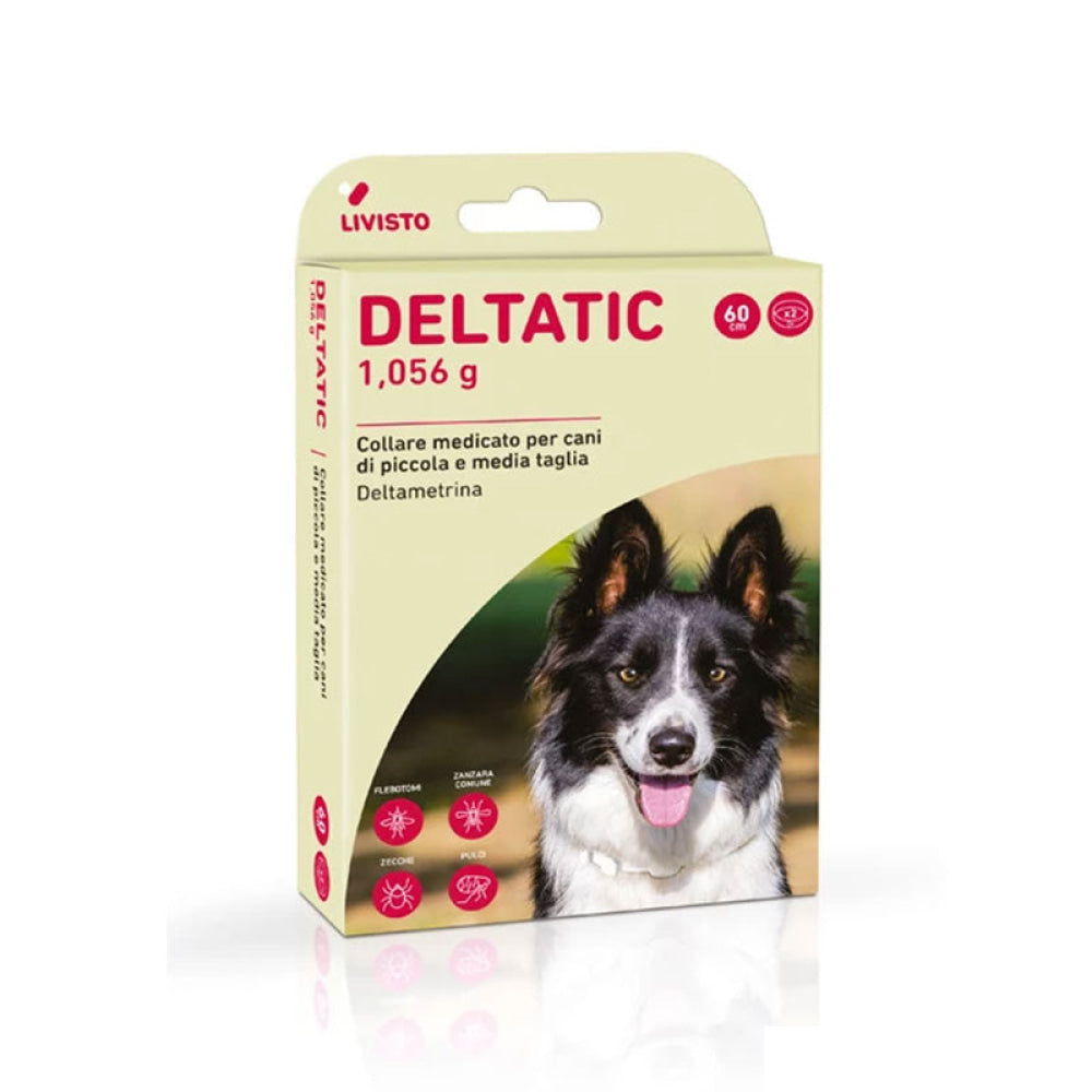 LIVISTO DELTATIC MEDICATED COLLAR FOR SMALL AND MEDIUM SIZE DOGS 60 cm 1.056 g 2 collars