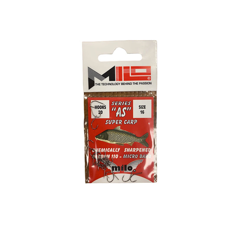 Milo - Carbon 110 Micro Barb Series ’As’ 20 Hooks / Size 16