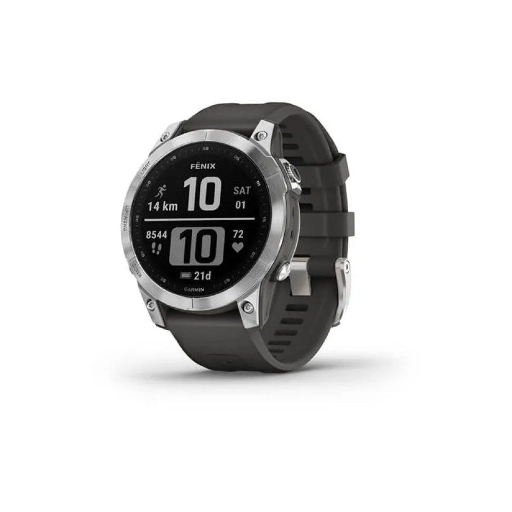 Orologio - Garmin Fenix 7 – Standard Edition Silver Con Cinturino Graphite