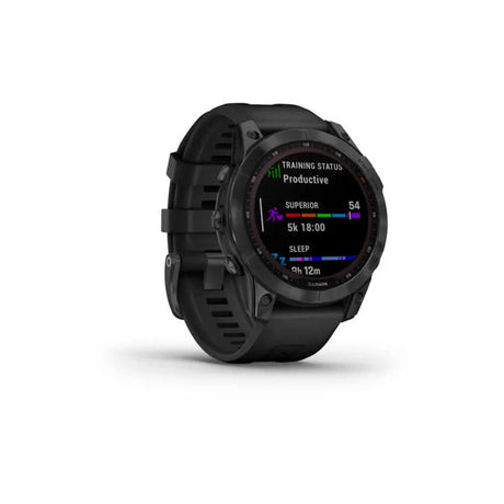 Orologio - Garmin Fēnix® 7 – Solar Edition Slate Grey Con Cinturino Black