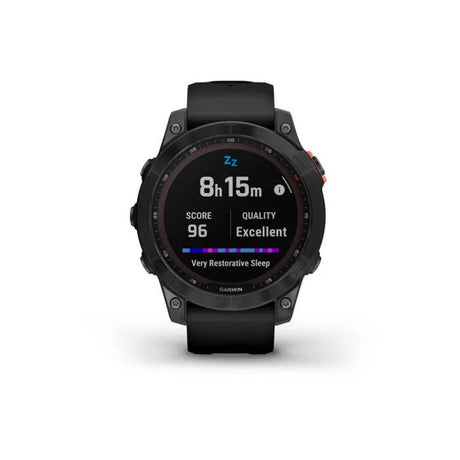 Orologio - Garmin Fēnix® 7 – Solar Edition Slate Grey Con Cinturino Black