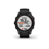 Orologio - Garmin Fēnix® 7 – Solar Edition Slate Grey Con Cinturino Black