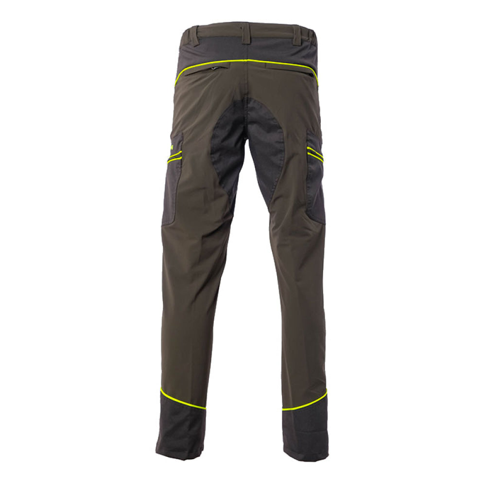 Pantalone - Rs Hunting T-107 Con Riporti Gialli Fluo In Tessuto Streck