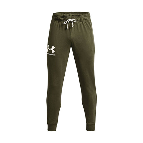 Pantalone - Under Armour Uomo Jogger Rival Terry Marine Od Green / Onyx White 390 L