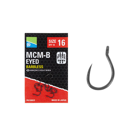 Preston - Mcm-B Eyed Barbless (Qty 10) Size 8