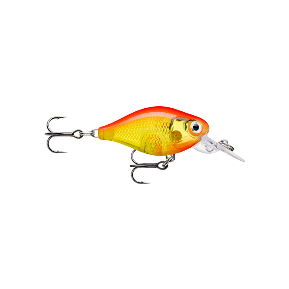 Rapala - X-Light Crank 03 Mid Runner Fncm-3 3.5Cm 1-1/4’ | 4G 1/8 Oz. Gold Fluorescent Red