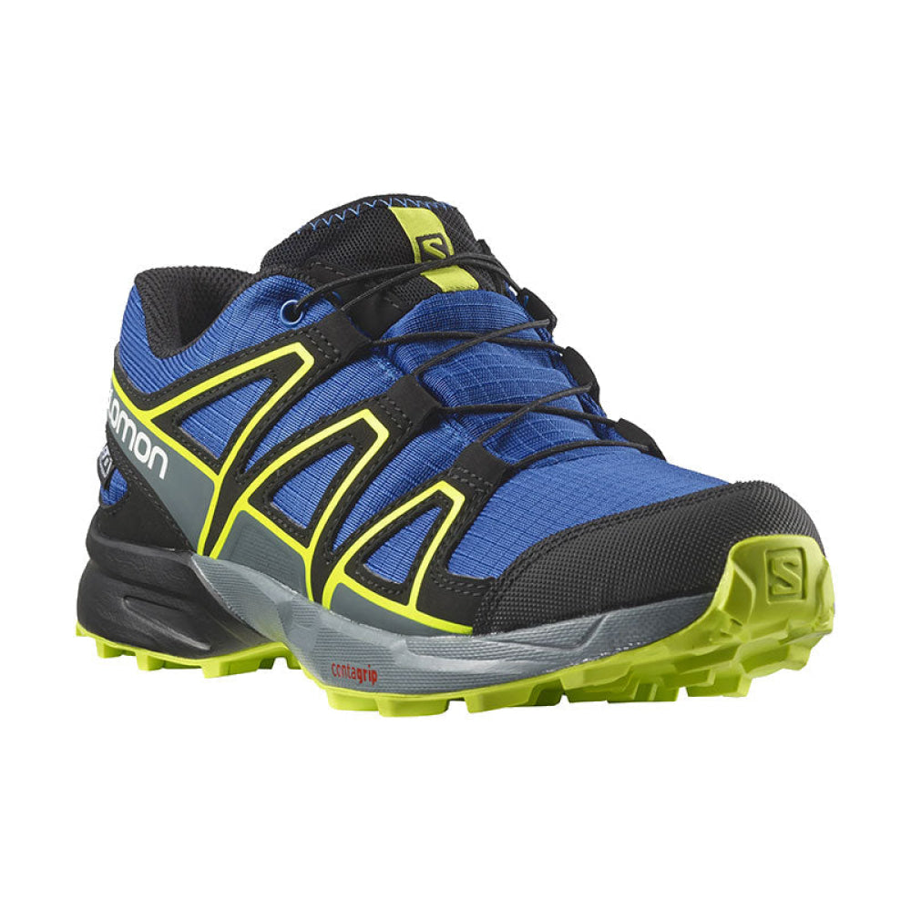 Salomon - Bimbo/A Speedcross Climasalomon™ Waterproof J Nautical Blue / Black Acid Lime