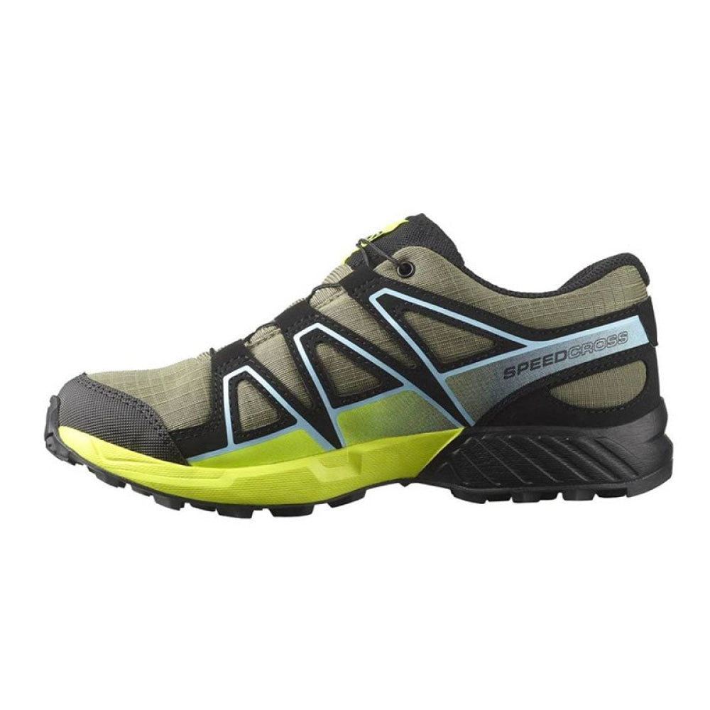 Salomon - Bimbo/A Speedcross Cswp J Deep Lichen Green / Black Safety Yellow