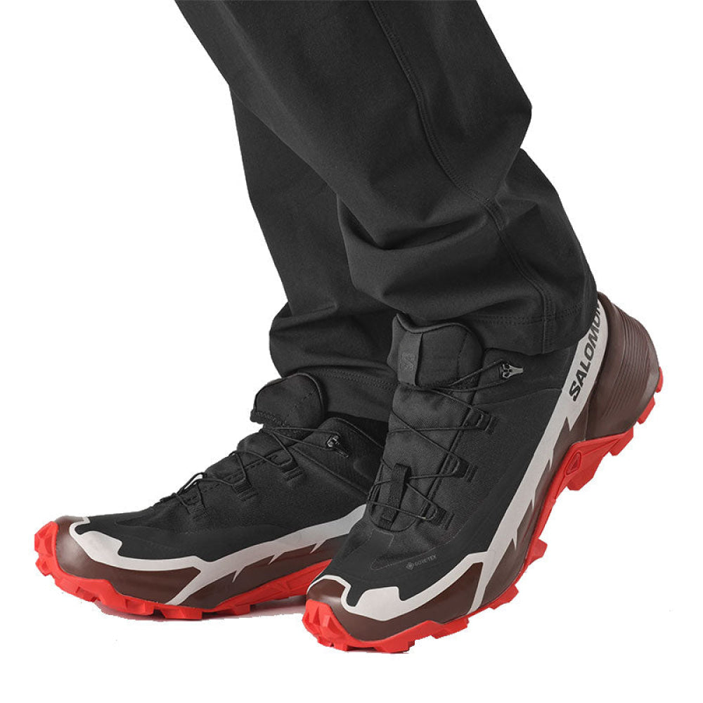 Salomon - Uomo Cross Hike 2 Gtx Black / Bitter Chocolate Fiery Red