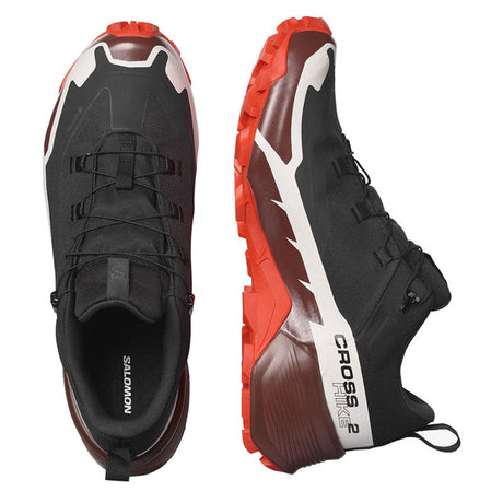 Salomon - Uomo Cross Hike 2 Gtx Black / Bitter Chocolate Fiery Red