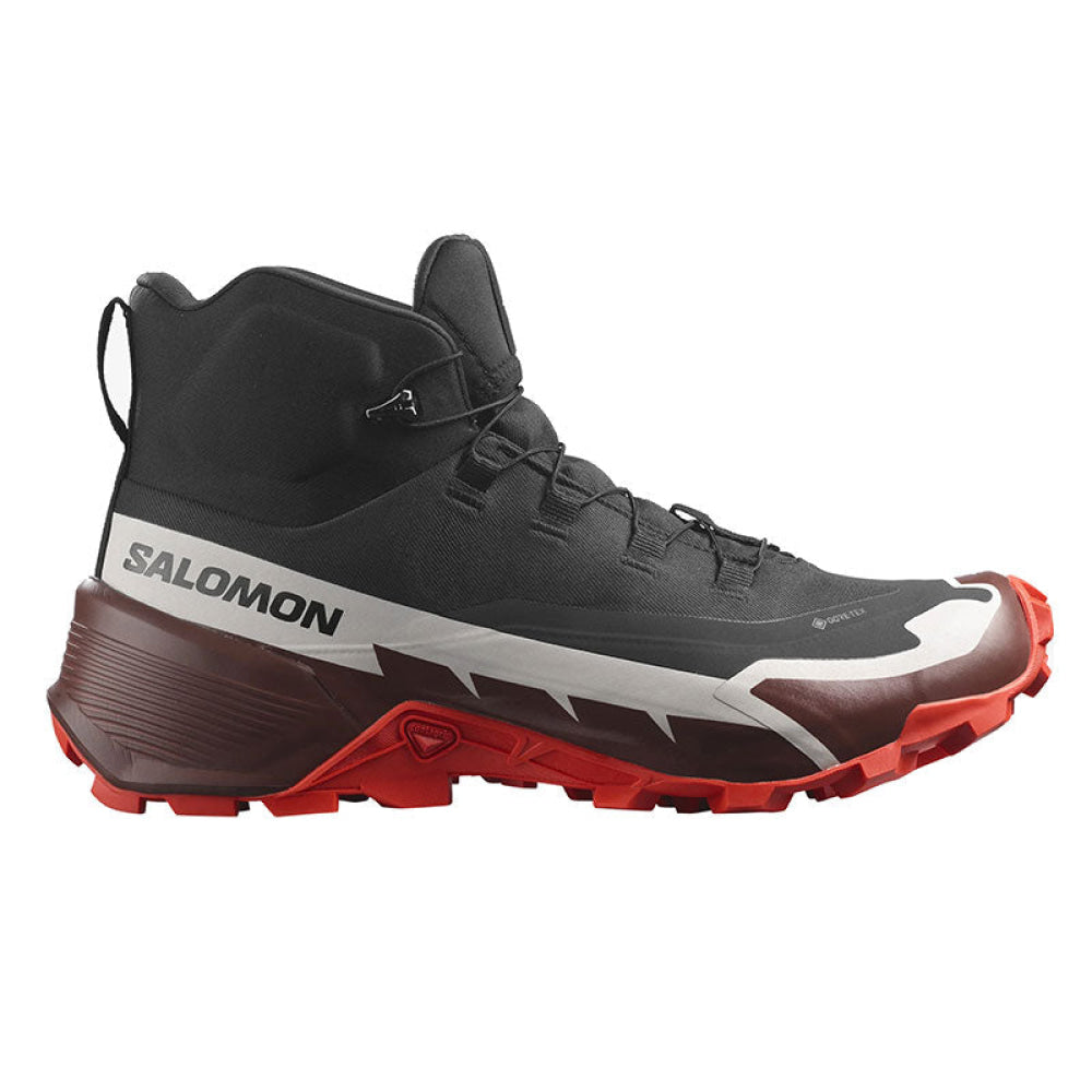 Salomon - Uomo Cross Hike 2 Mid Gtx Black / Bitter Chocolate Fiery Red 41 1/3