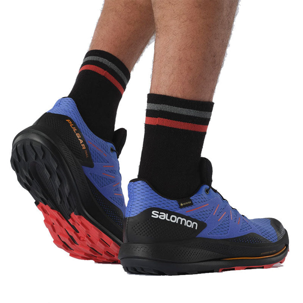 Salomon - Uomo Pulsar Trail Gtx Dazzling Blue / Black Poppy Red