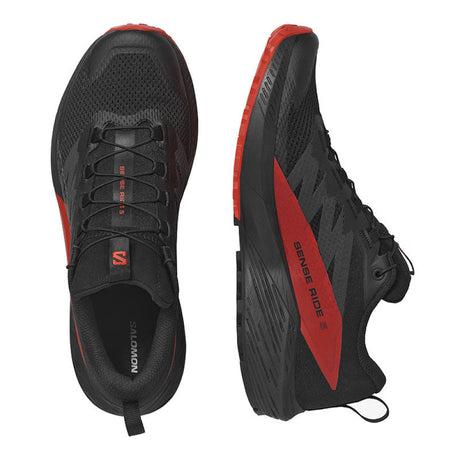 Salomon - Uomo Sense Ride 5 Black / Fiery Red