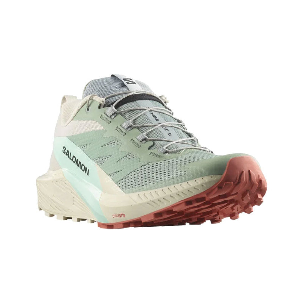 Salomon - Uomo Sense Ride 5 Lily Pad / Rainy Day Bleached Aqua