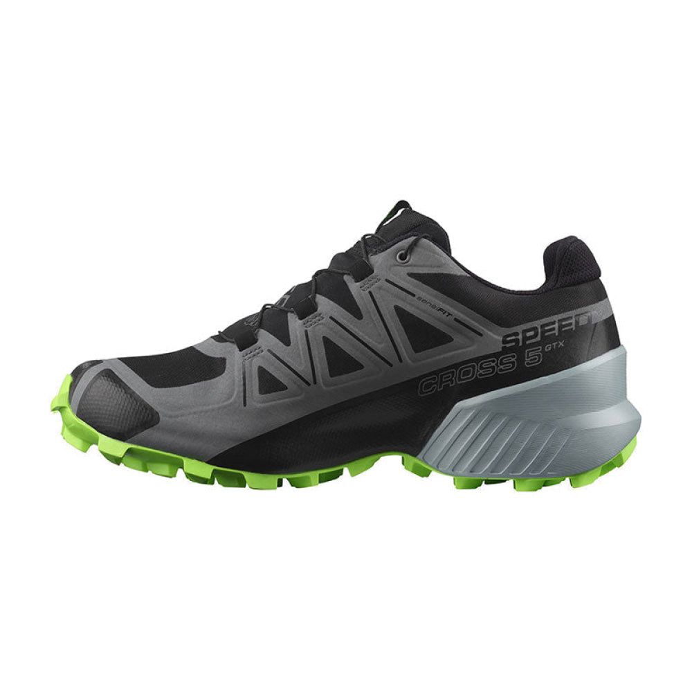 Salomon - Uomo Speedcross 5 Gtx Black / Quiet Shade Green Gecko