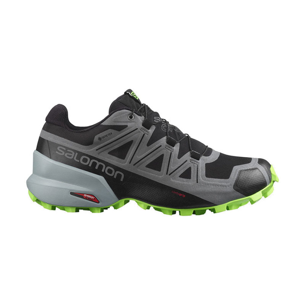 SALOMON MEN SPEEDCROSS 5 GTX Black Quiet Shade Green Gecko