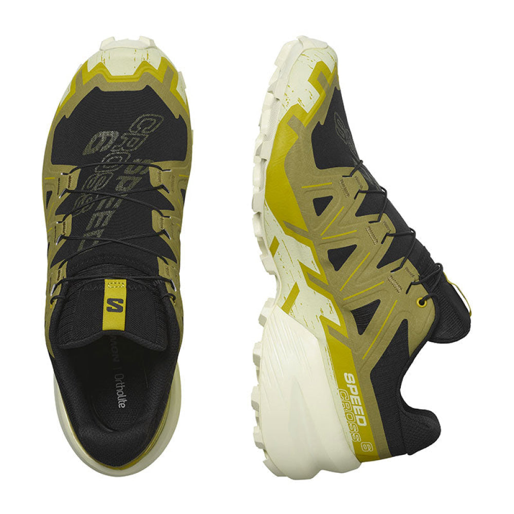 Salomon - Uomo Speedcross 6 Black / Cress Green Transparent Yellow