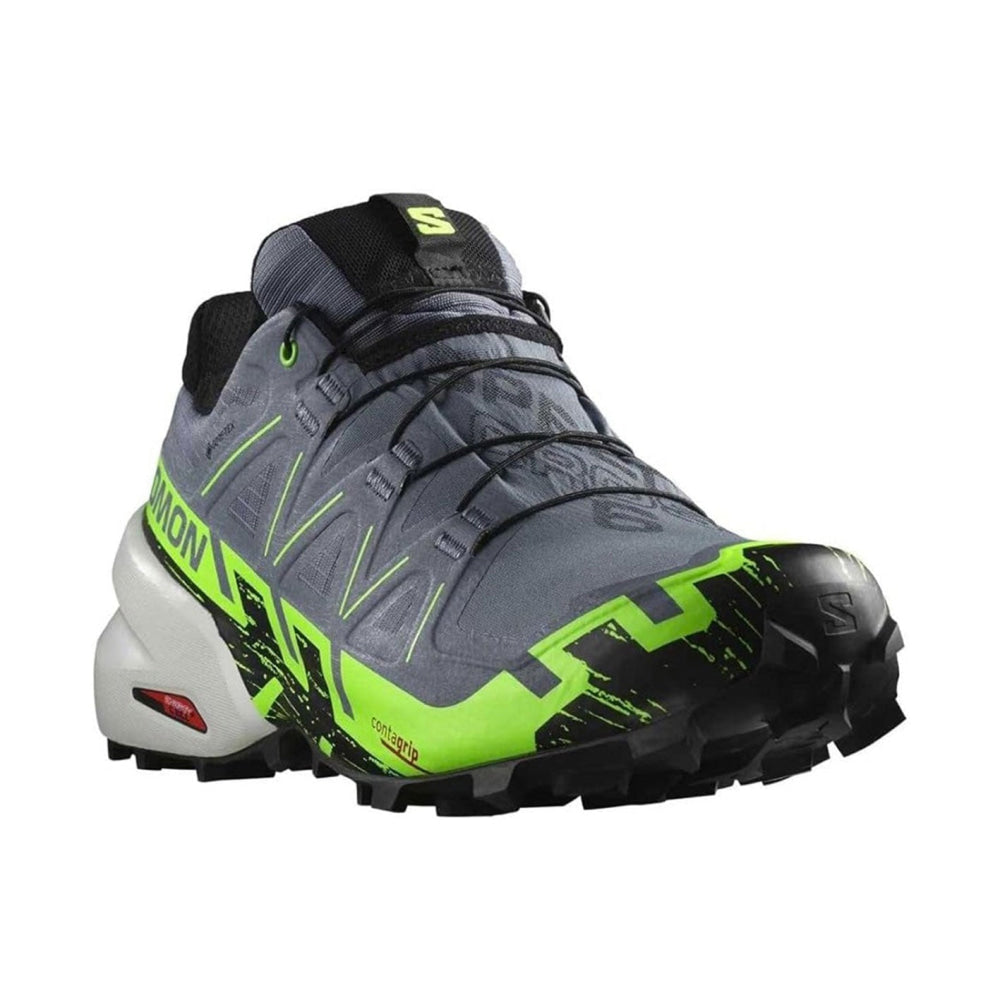 Salomon - Uomo Speedcross 6 Gtx Fint Stone/Green Gecko/Black