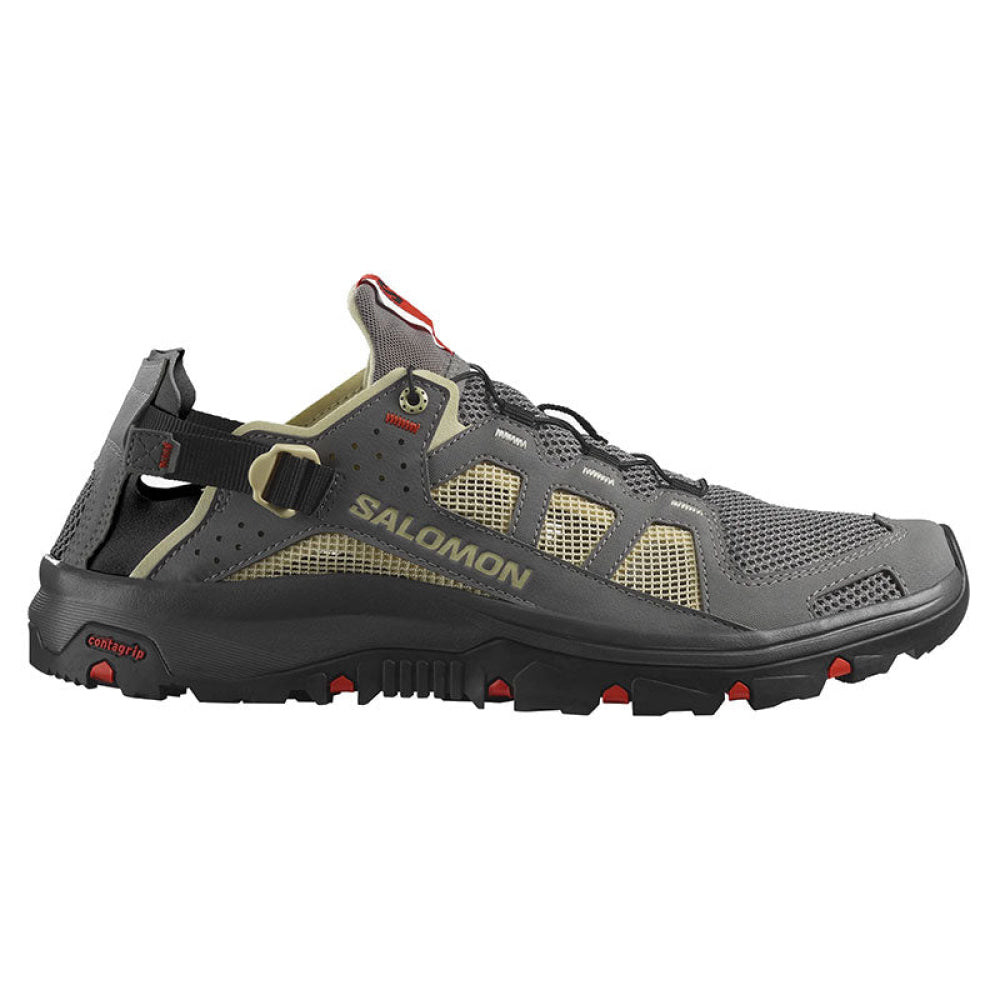 Salomon - Uomo Techamphibian 5 Pewter / Moth Fiery Red 41 1/3