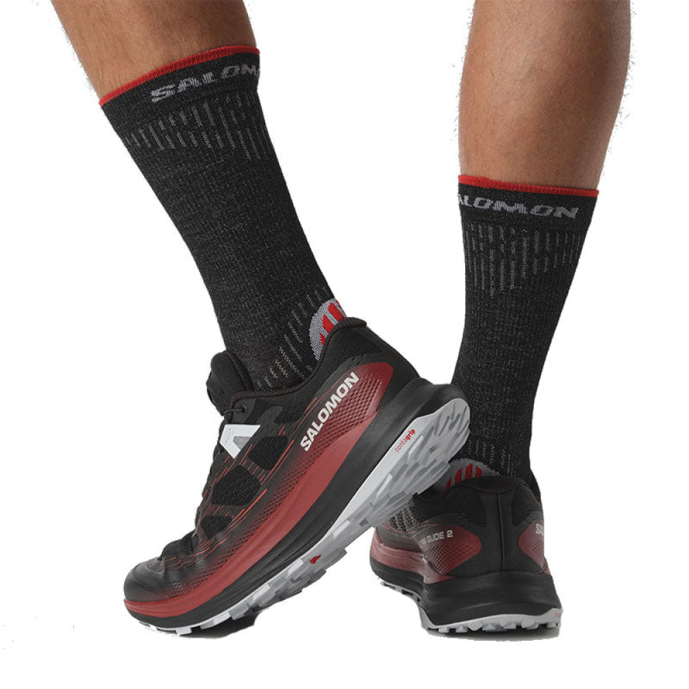 【Salomon】 ULTRA GLIDE 2 - BLACK/BIKING RED/PEARL BLUE SALOMON - MEN - ULTRA GLIDE 2 Black / Biking Red / Pearl