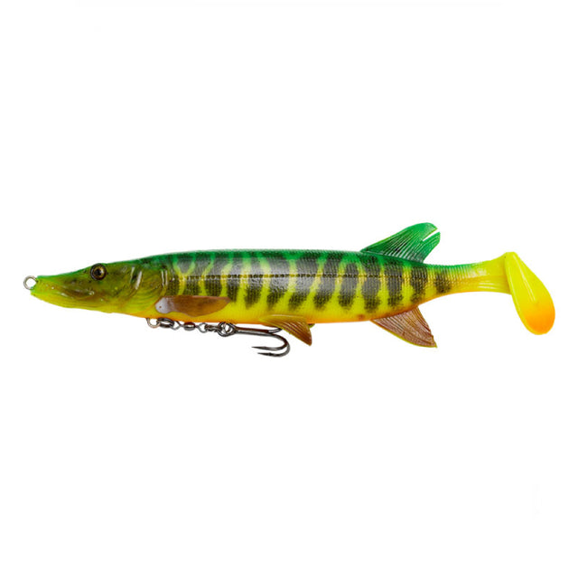 Savage Gear - 4D Pike Shad 20Cm 8’ 65G 2 1/3 Oz Slow Sink Ss 03 Fire Tiger