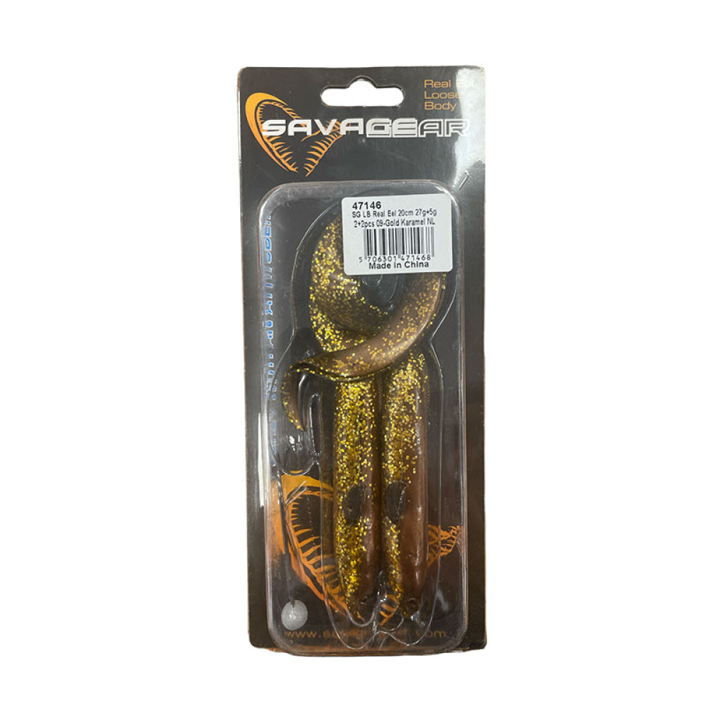 Savage Gear - Sg Lb Real Eel 20Cm 27G+5G 2+2Pcs 09 Gold Karamel Nl