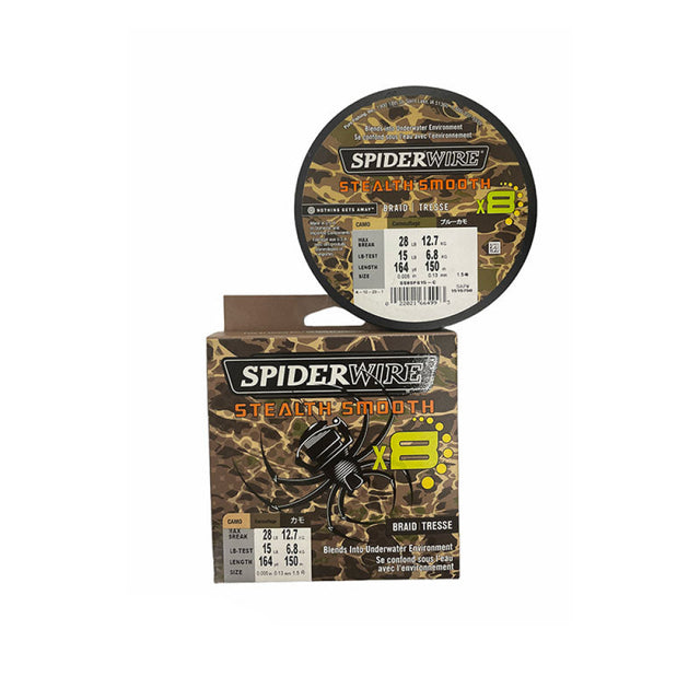 Spiderwire - Camo Stealth Smooth X8 164Yd Max Break 28Lb Lb-Test 15Lb