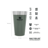 Stanley - Adventure Impilabile Birra Pinta 16Oz /470Ml Hammertone Green