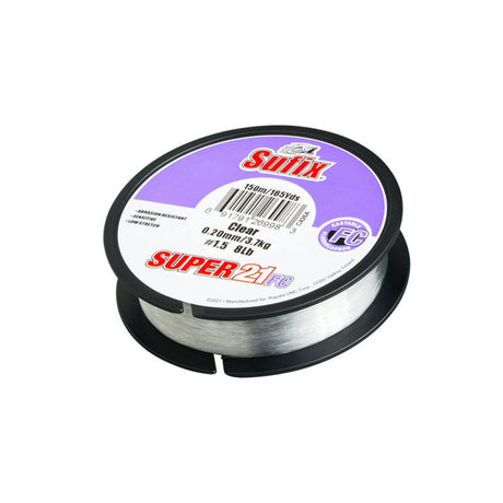 Sufix - Super 21® Fc Clear 0.12Mm / 1.2Kg 50M 55Yds #0.5 2.5Lb