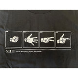 T-Shirt - 5.11 Logo-T Rock Paper Scissor Pistol 018 Charcoal
