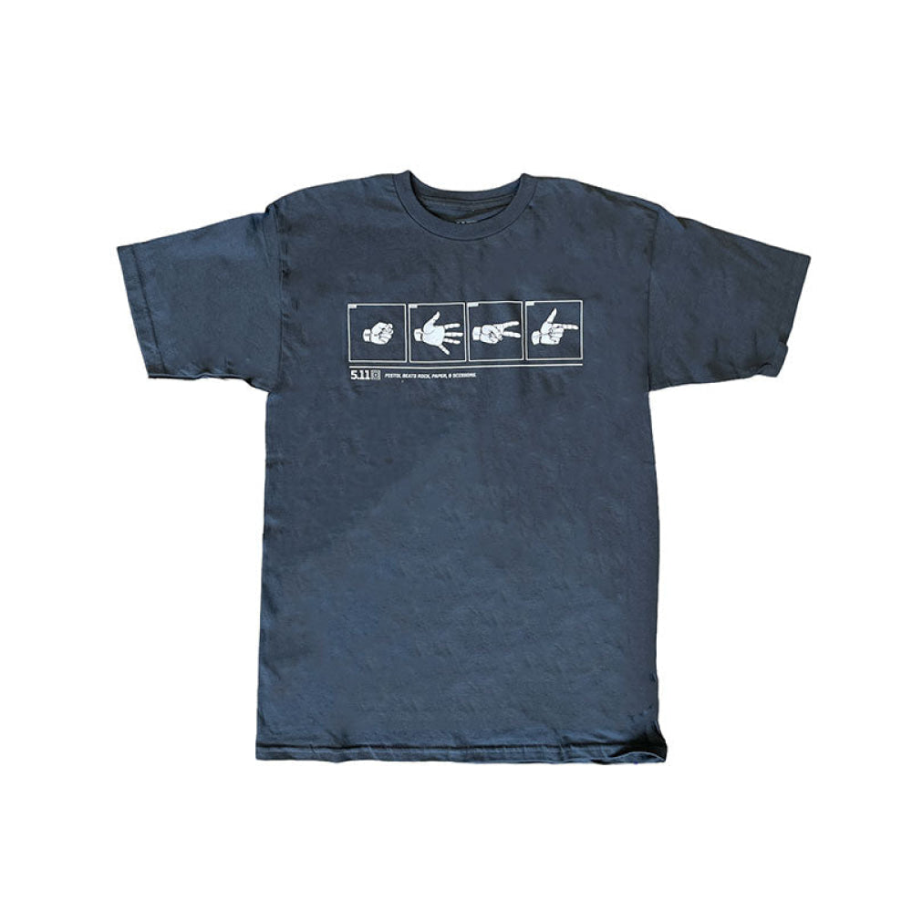 T-Shirt - 5.11 Logo-T Rock Paper Scissor Pistol 018 Charcoal