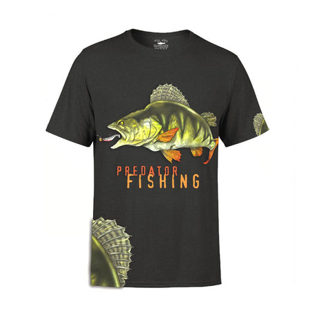 T-Shirt - Fladen Fishing Greedy Perch Black Xxl