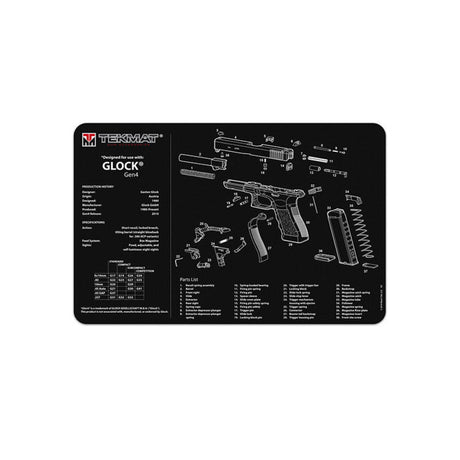 Tekmat - Glock Gen4 Gun Cleaning Mat 28X43Cm