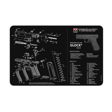 Tekmat - Tappetino Pulizia Glock G5 51X38Cm