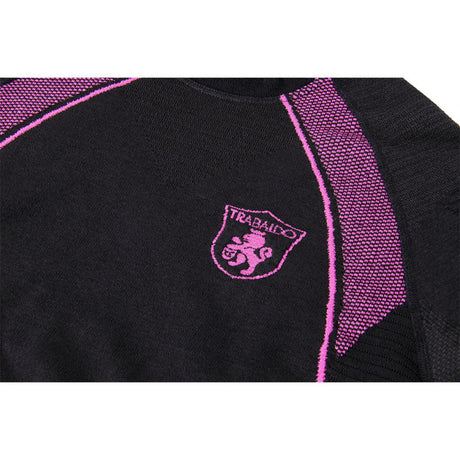 Trabaldo - Donna Maglia Termica Lightwool M/L Nero/Fucsia