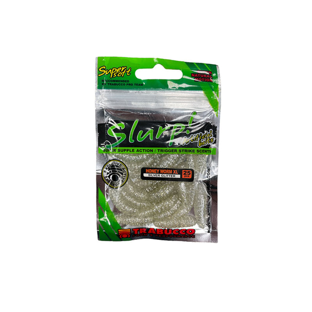 Trabucco - Slurp! Honey Worm Xl Silver Glitter (25Pz)