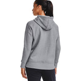 Under Armour - Donna Felpa Con Cappuccio Rival Fleece Full Zip Ho Steel Medium Heather / White 035