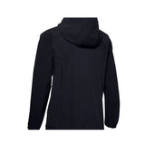 Under Armour - Donna Felpa Con Cappuccio Woven Branded Full Zip Black / Onyx White