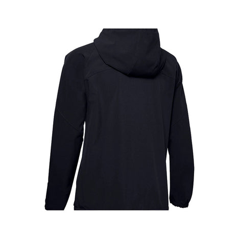 Under Armour - Donna Felpa Con Cappuccio Woven Branded Full Zip Black / Onyx White